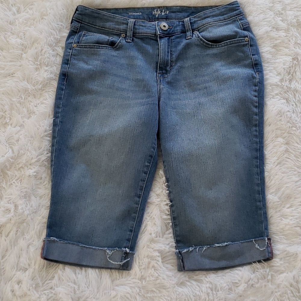 Style & Co. Women's Bermuda Cuffed Jean Shorts